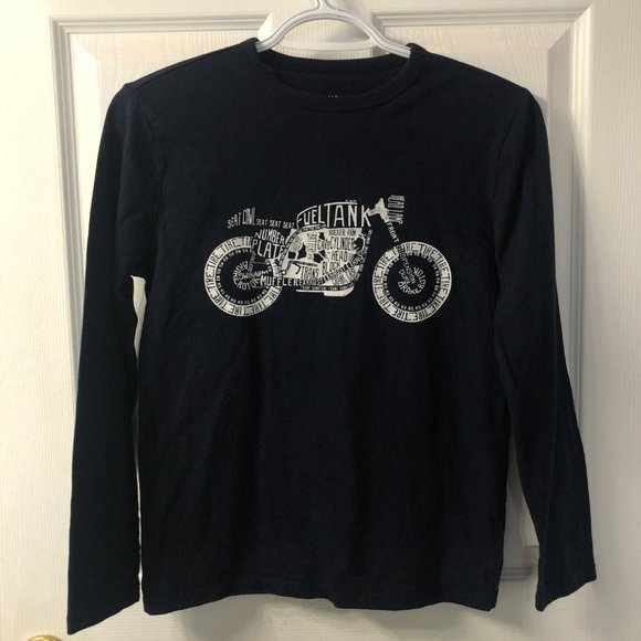 GAP Kids boys' navy motorcycle long-sleeve tee, size XL - Picture 2 of 5